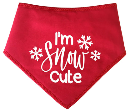 'I'm Snow Cute' Christmas Dog Bandana
