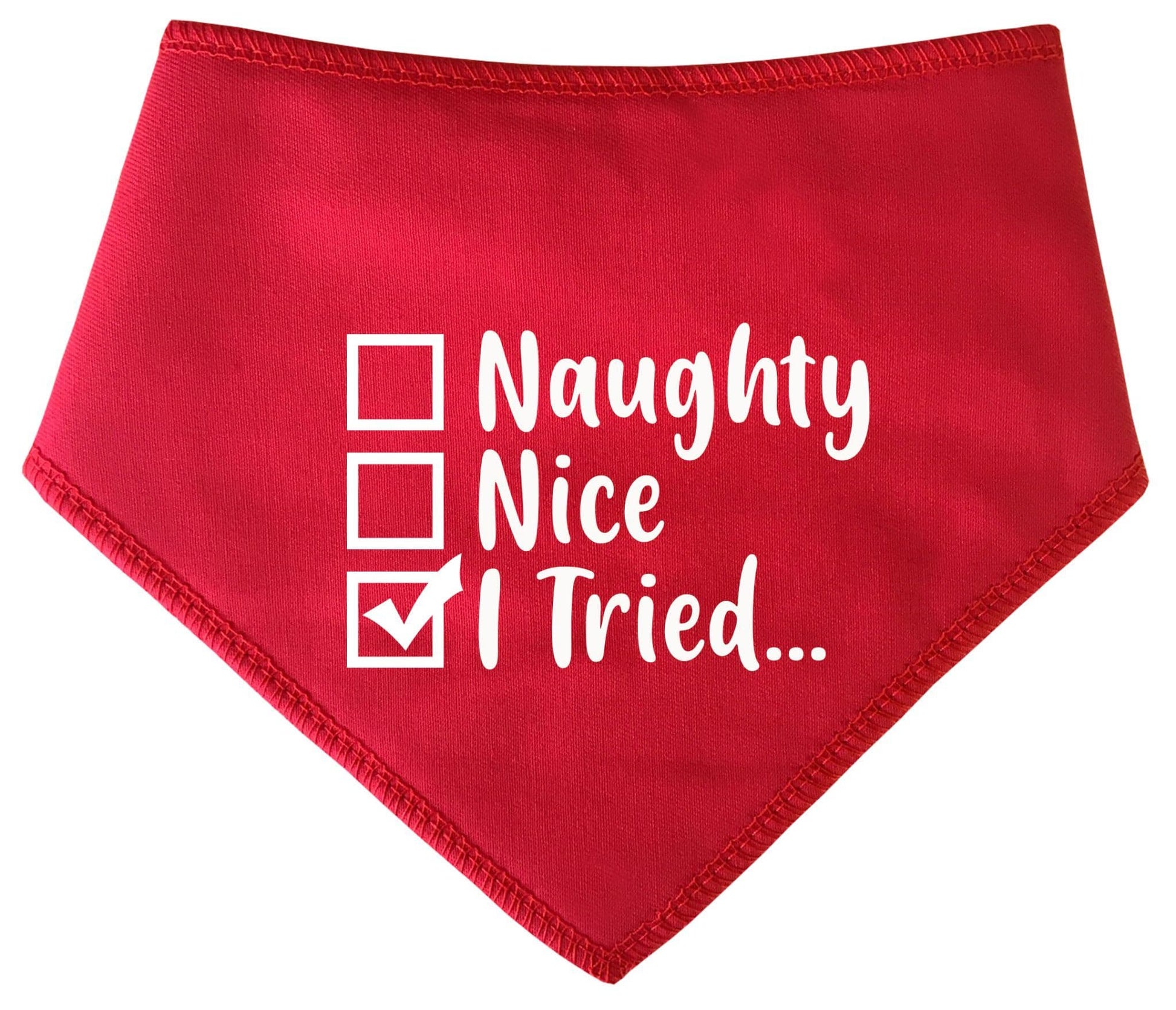 'I Tried...' Christmas Dog Bandana