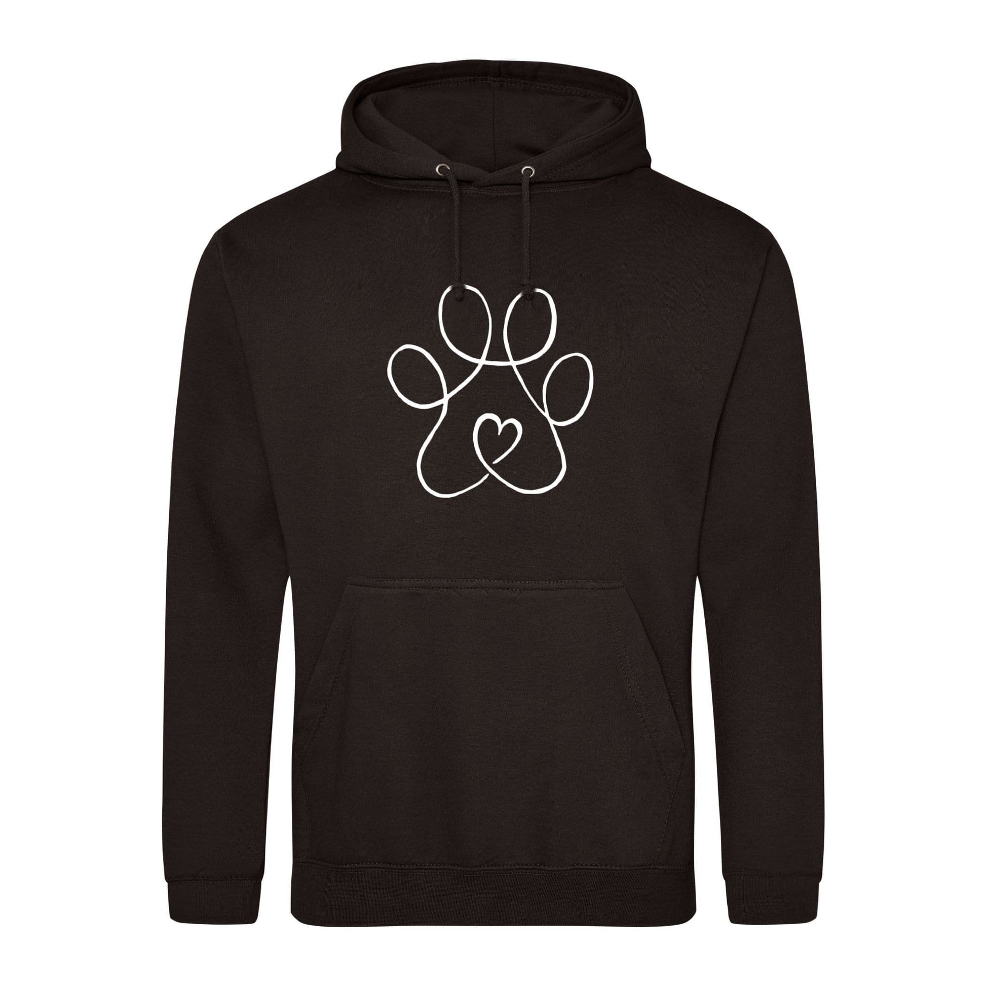 Line Paw Heart Hoodie