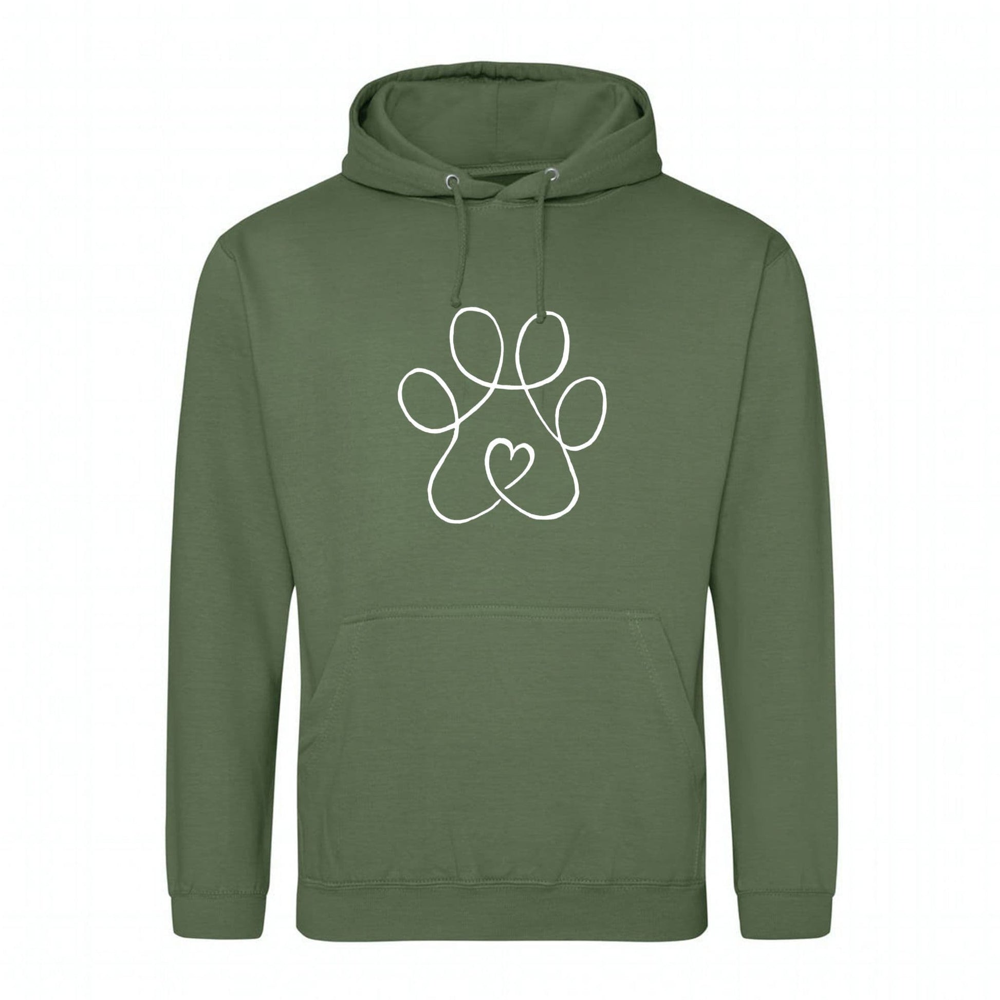 Line Paw Heart Hoodie