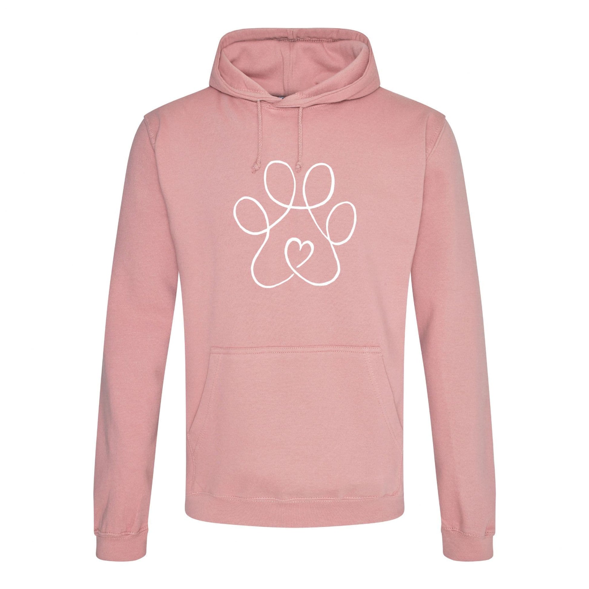 Line Paw Heart Hoodie