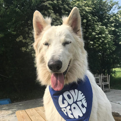 Love & Peace Dog Bandana