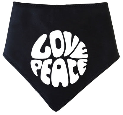 Love & Peace Dog Bandana