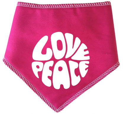 Love & Peace Dog Bandana