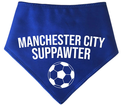 Manchester City Suppawter With Football Dog Bandana