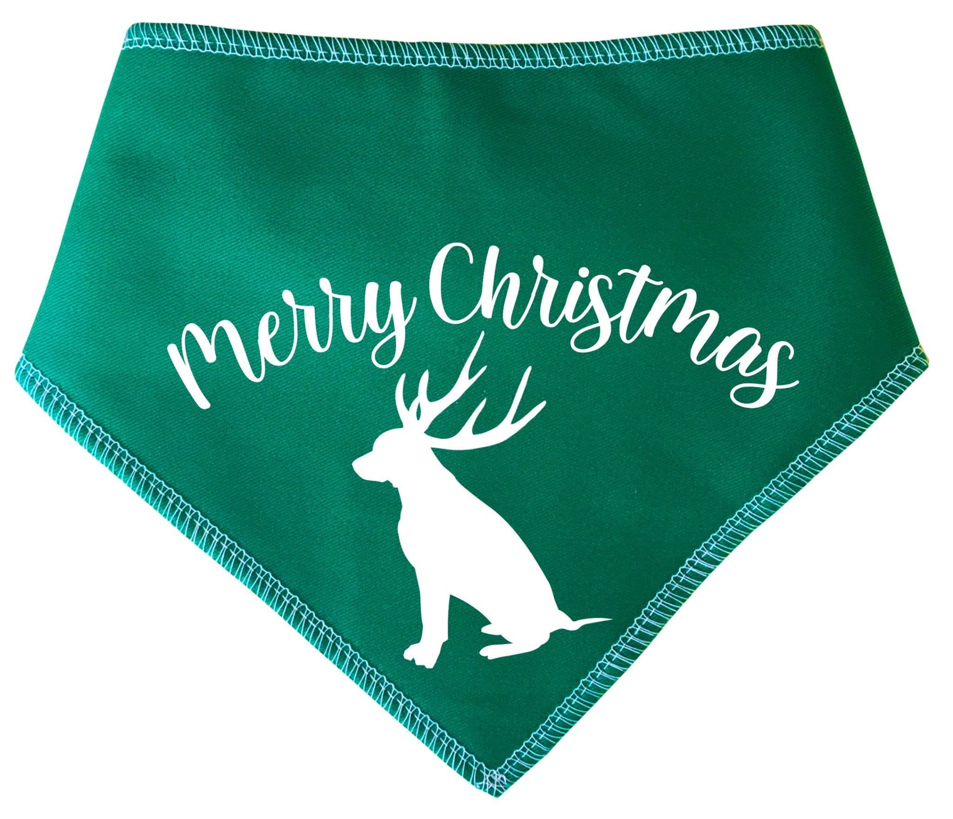 'Merry Christmas' Dog With Antlers Christmas Dog Bandana