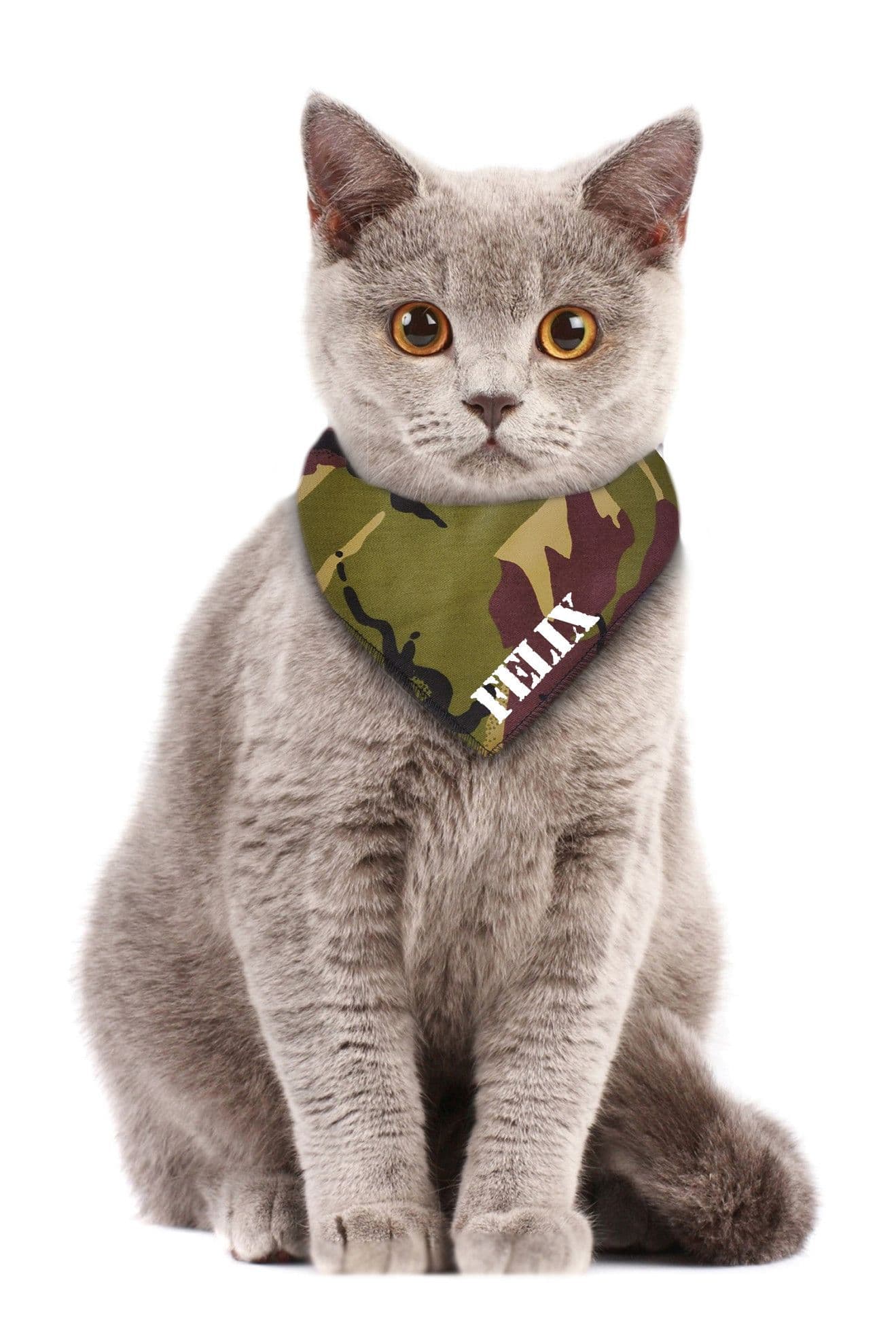 Personalised Khaki Camo Dog Bandana
