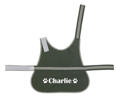 Personalised Name With Paw High Visibility Lightweight Coat