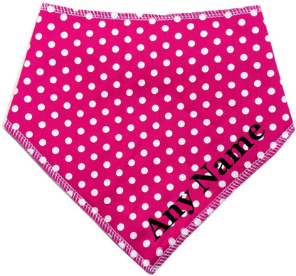 Personalised Pink Polka Dot Dog Bandana