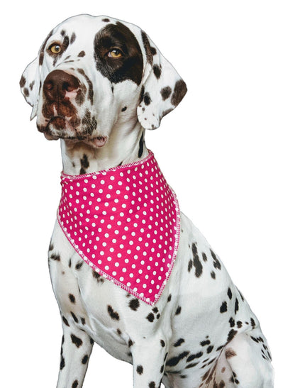 Personalised Pink Polka Dot Dog Bandana