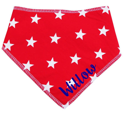 Personalised Red Super Star Dog  Bandana