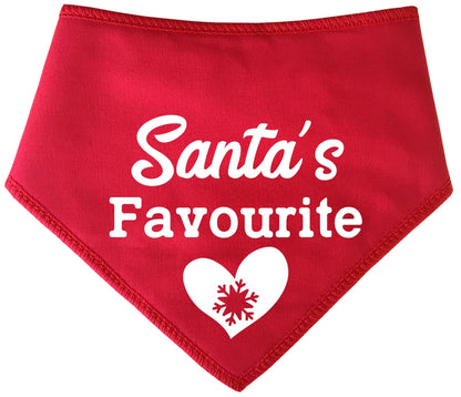 'Santa's Favourite' Christmas Dog Bandana