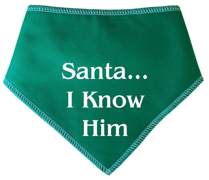 'Santa... I Know Him' Elf Christmas Dog Bandana