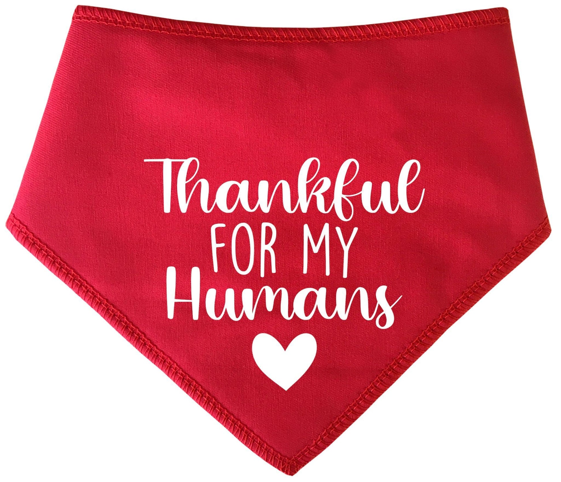 'Thankful For My Humans' Thanksgiving Dog Bandana