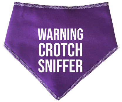 'Warning Crotch Sniffer' Dog Bandana